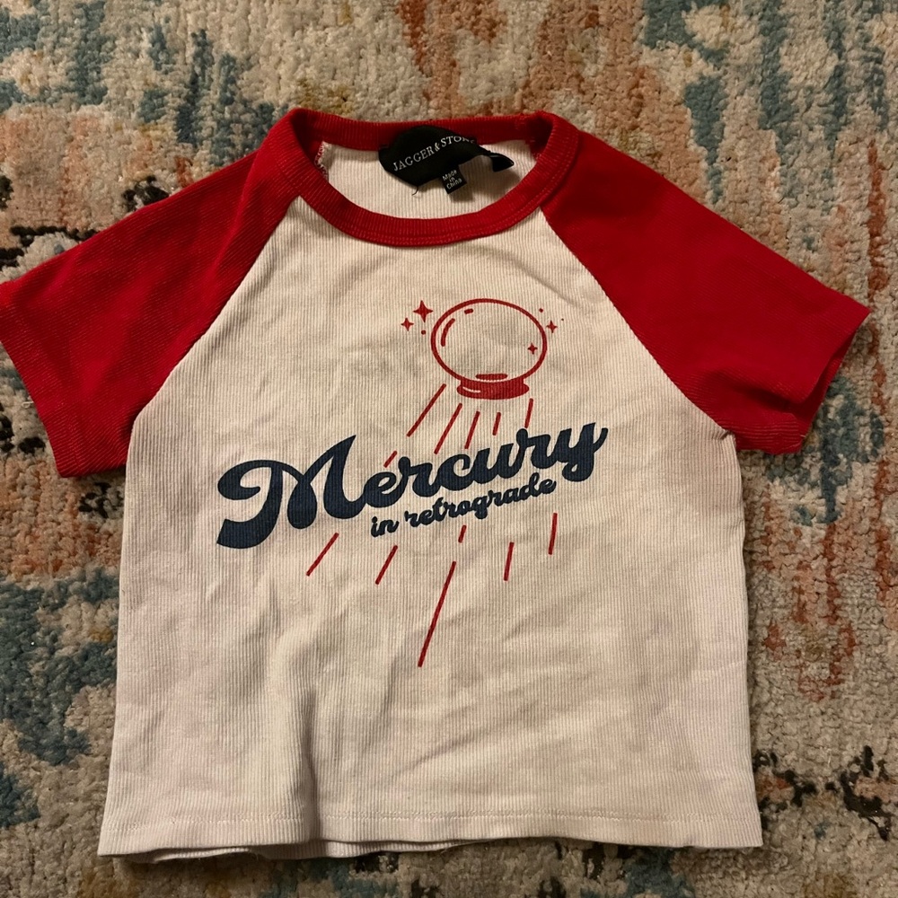 Princess Polly baby tee “mercury in retrograde”